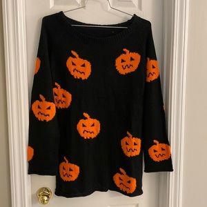 Halloween pumpkin sweater dress